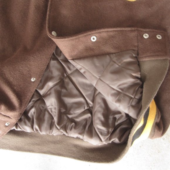 NLBM Negro Leagues Baseball Museum Varsity Brown Wool Jacket Big Boy 2XL Patches - Picture 5 of 9